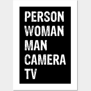 Person Woman Man Camera Tv Trump Cognitive Test Great Memory 2 Posters and Art